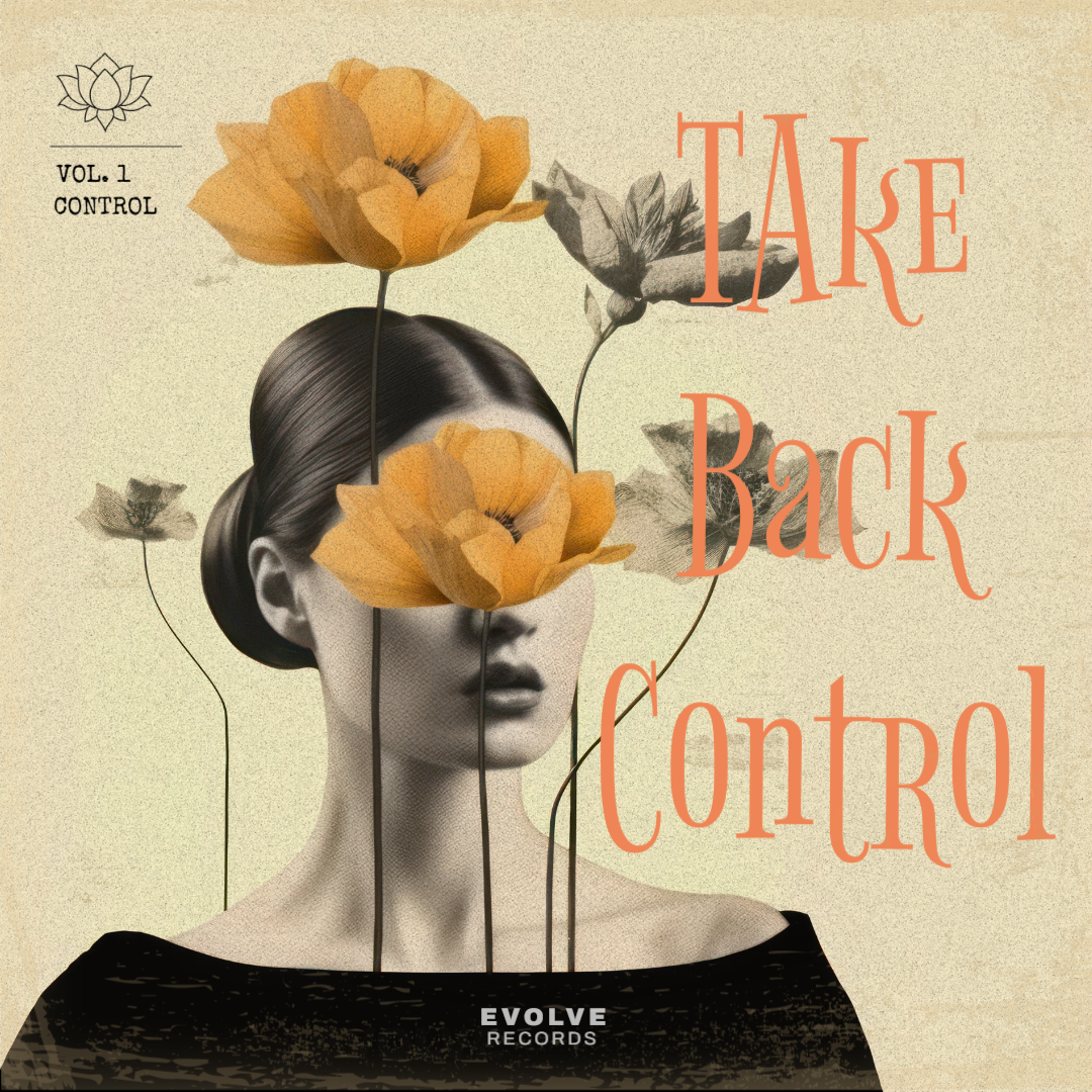 graphic with woman and flowers